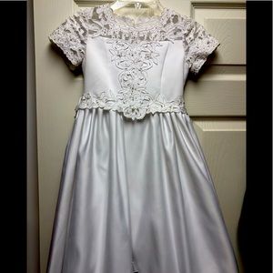 Flower Girl White Dress Long Length
